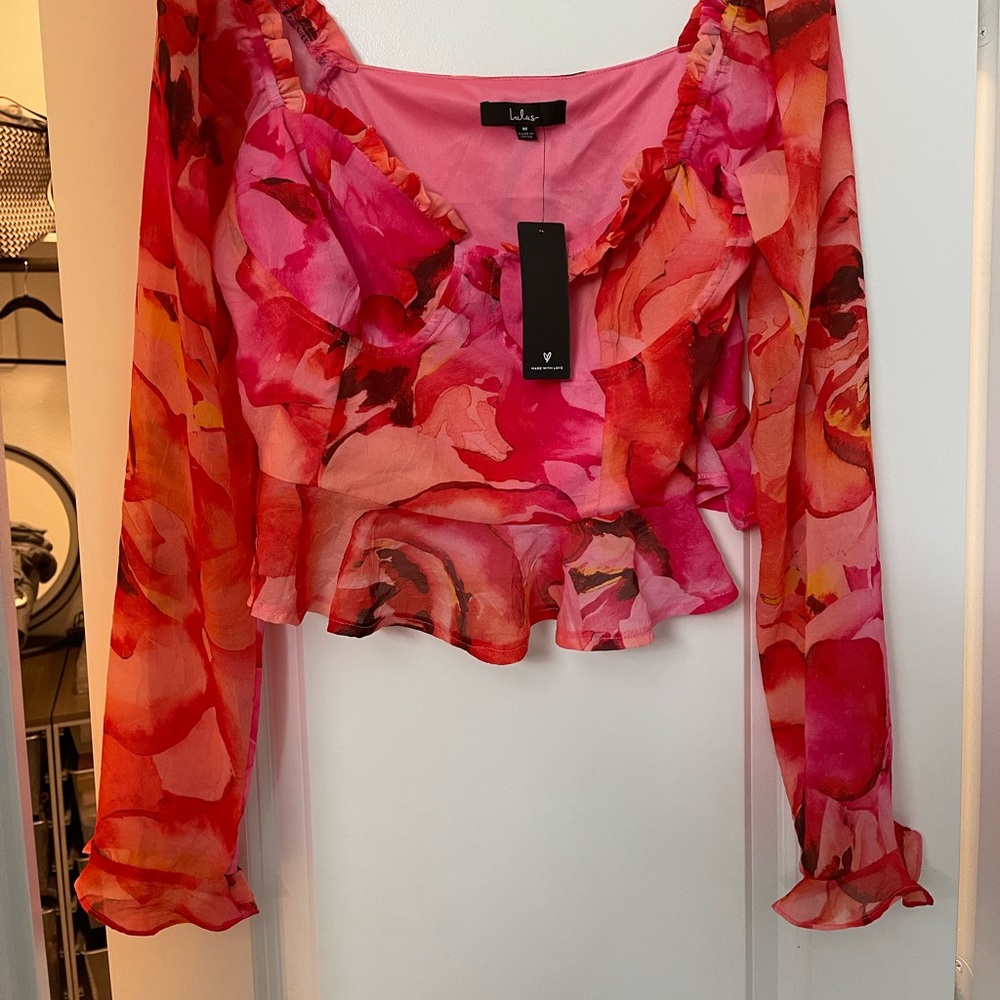 Lulus colorful long sleeve top